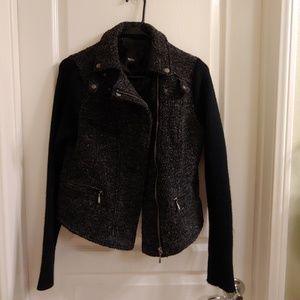 Black Moto wool light jacket